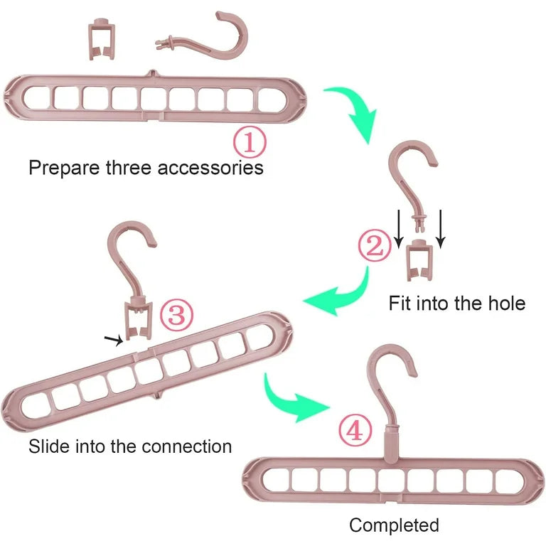 Magic Rotating Hanger ( 9 in 1 smart hanger)